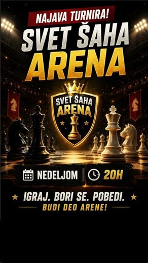 Najava turnira Svet šaha ARENA - 2 #svetsaha #sah #saharena
