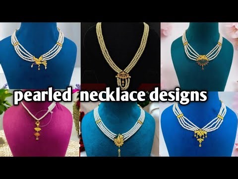 Elegant Pearled Necklace Designs ✨ Latest Gold & Pearl Collection