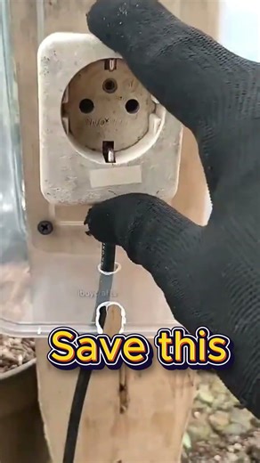 Outdoor Socket Waterproof Trick #diy #electricalsafety #shorts