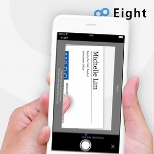 Still carrying visiting cards? Scan them with Eight and digitize with 99.9% accuracy. | 名刺アプリ「Eight」