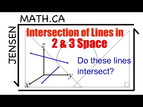 Intersections of Lines in 2&3-Space (full lesson) | MCV4U