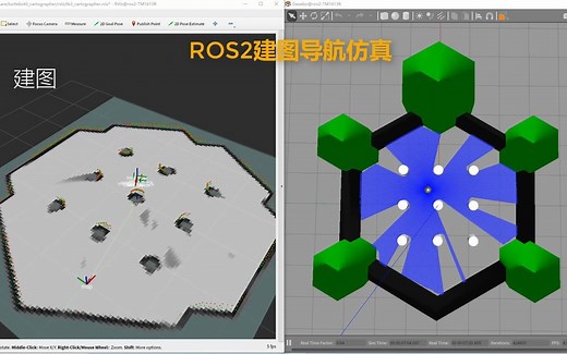 动手学ROS2-RO2机器人建图导航仿真demo