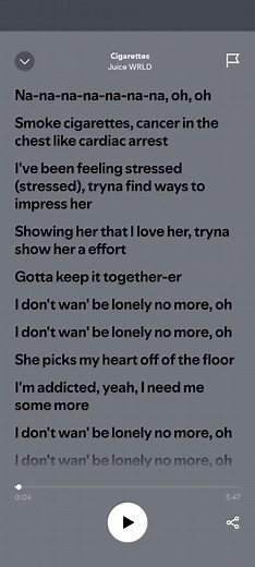 Juice WRLD - Cigarettes: Lyrics and Emotions Explored