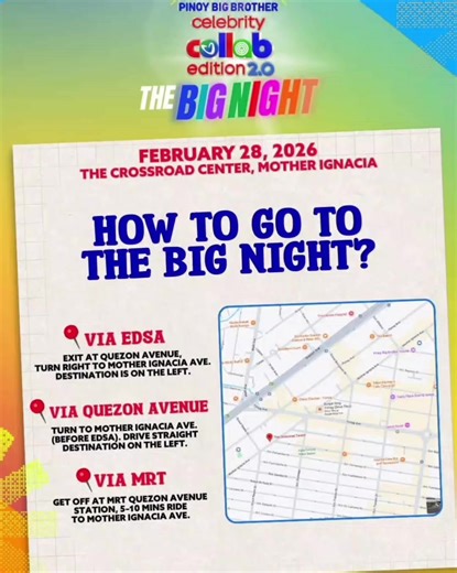 Here’s how to claim your tickets and how to go to the Big Night Ready na ba ang lahat, Kapuso at Kapamilya? Let’s make this night iconic follow the rules #PBBCollab20TheBigNight #pinoybigbrother #pbbcollab2point0 #capheath #fyp