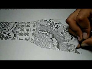 (class--9) Easy simple mehndi design on paper tutorial|||mehndi design with pencil on paper