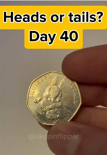 Today we have the Squirrel Nutkin part of the Beatrix Potter series! #beatrixpotter #coinflip #luck #headsortails #dailyflip