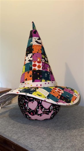 Spellbound witch hat pattern by Melissa Mortenson #sewing #sewingtiktok #halloween #fabric