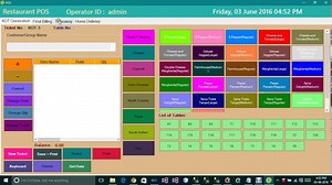 Touch screen Restaurant POS Version 3.4.0 Tablet Based
