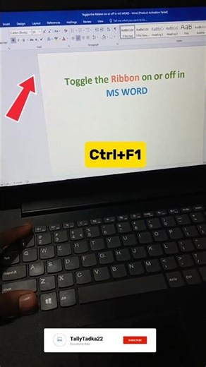 Day-22|🎯Toggle the Ribbon in MS Word with Just One Shortcut - Most People Don't Know This!#wordtips