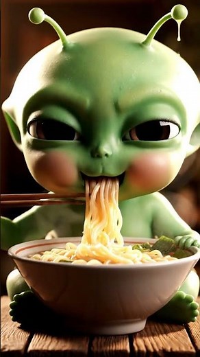 Baby Alien Eats Cosmic Ramen ASMR