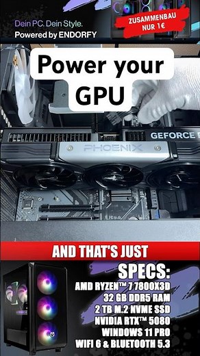 RTX 5080 Phoenix: Stromkabel richtig anschließen sichere Kabelführung #pcbuild #rtx5080 #endorfy #ad
