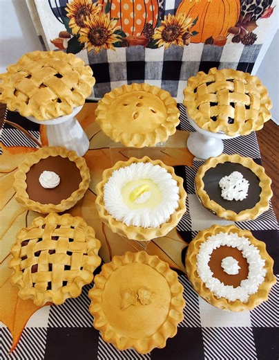 Faux Food Pie: 4" Replica Prop - Pumpkin, Cherry, Chocolate. Apple, Banana Apple, Peach - Etsy
