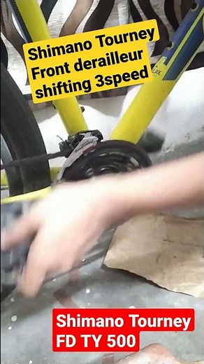 Shimano Tourney Front derailleur shifting || Shimano Tourney TY500 || 3speed front gear