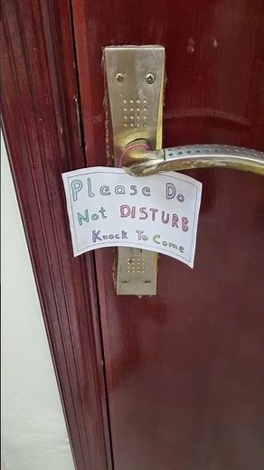 How to make do not disturb sign at home #diy