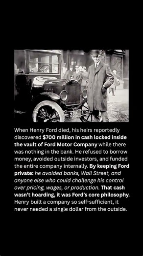 When Henry Ford died in 1947, his heirs allegedly opened the company vault