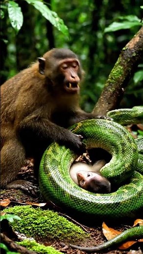 Can This Baby Monkey Survive a Python Attack? See the Urgent Rescue