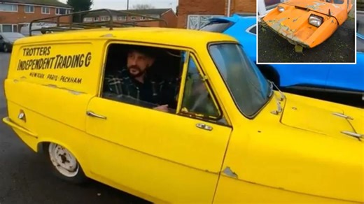 Three-wheeled car collection discovered in garden including Del Boy classic
