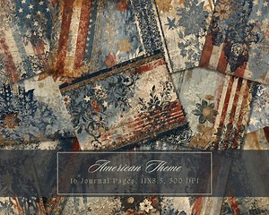America Junk Journal Kit Patriotic 4th of July Pages Independence Day Digital Paper for Scrapbooking Shabby Chic Veteran Vintage Ephemera - Etsy