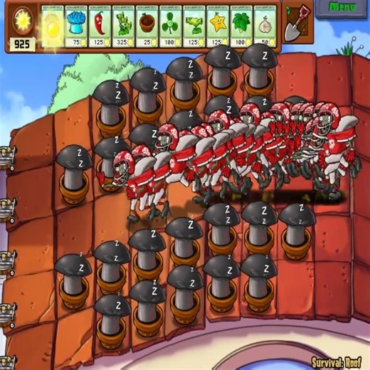 Doom-shroom vs Football Zombies… Speed Meets Disaster #pvz #pvzshorts #plantsvszombies #shorts