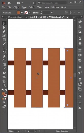 Create a Wooden Border in Illustrator! #Shorts #adobeillustrator