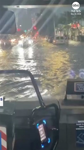 Severe thunderstorms brought flooding to the East Coast on Wednesday, just ahead of the Memorial Day weekend.