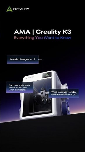 🔥 It’s time for Creality K3 AMA! #3dprinting #creality #k3