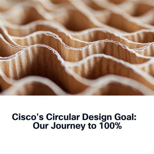 Cisco announces a milestone: 100% of new products and packaging now incorporate Circular Design Principles. We're driving innovation and more efficiency, minimizing waste, extending product life, and meeting customer expectations. Learn more from our Chief Sustainability Officer Mary de Wysocki 🌎https://cs.co/6182A7Icq | Cisco