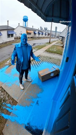 PORCH PRANK TRAP! 📦 Package Taker Gets Blue SURPRISE (Instant Karma)