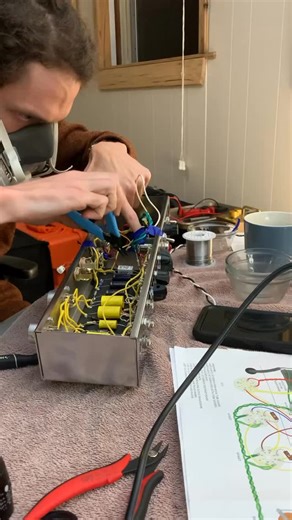 Tweed Deluxe Guitar Amp Build Part 15: Control Panel Soldering - This amp is for sale! Custom hand built 5E3 Tweed Amp. I am asking 2,300. It has a Mojotone Anthem 40W Alnico speaker and Tweed Deluxe cabinet. These types of amps go for about 2,900 new from Fender and have cheap, inferior parts. This amp will last you a lifetime if you take care of it properly. Direct message if you have interest. #musicalgear #music #DIY #guitaramp #guitar | JR Redford