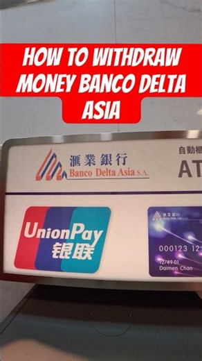 how to withdraw money banco delta Asia #money #bancodeltaasia