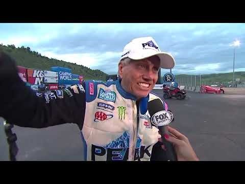 John Force Passionately Opens Up About Bandimere Speedway To NHRA Top End Reporter Amanda Busick