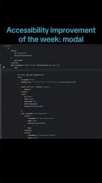 Accessibility improvement: modals #accessibility #inclusivedesign