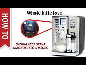 How to Diagnose Flow Issues in the Gaggia Accademia Espresso Machine