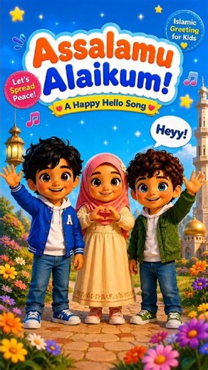 "ASSALAMU ALAIKUM" #kidssongs #islamicvideo #islamicshorts