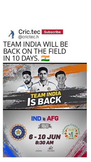 TEAM INDIA WILL BE BACK ON THE FIELD IN 10 DAYS. 🇮🇳