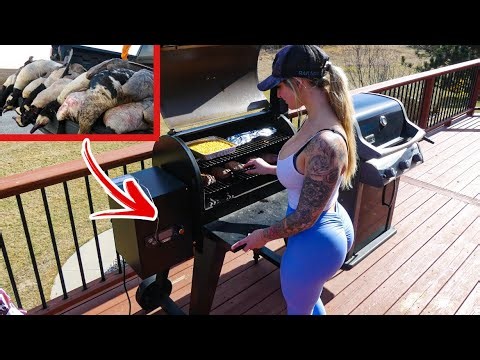 Goose HUNTING Nebraska Catch and COOK STYLE!!! (Jumping FARM PONDS!!)