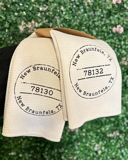 Zip Code Towel- Microfiber Dishtowel | New Braunfels Candle Company