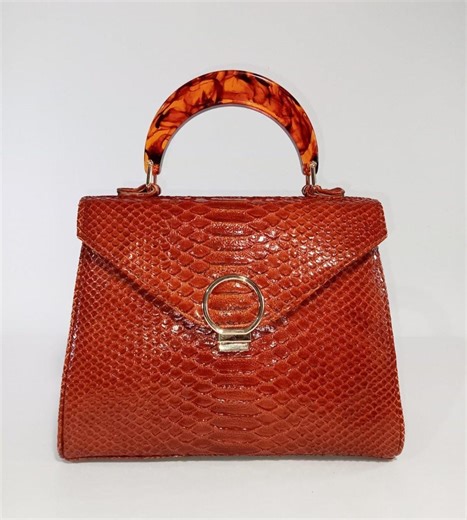 Snake Skin Purse: Luxury Leather Crossbody Bag - Etsy