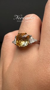 276 reactions · 15 comments | The November Ring  A warm 2ct orange topaz cushion cut center, framed by two sparkling trillion side stones. For the love that feels like autumn sun — steady, comforting, and golden. If she’s the type who loves meaning behind everything… Topaz is the birthstone of loyalty, truth, and lasting commitment. Maybe this is her ring. Send us a message or visit us at MarQuee Mall. ✨ | Lily & Co. PH | Facebook
