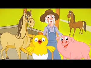 Old Macdonald Had A Farm, Animal Cartoon and Children Rhyme