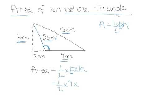 area of an obtuse triangle