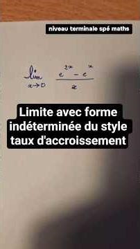 Limit with indeterminate form, like rate of increase