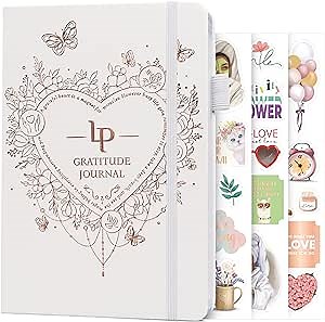 Legend Gratitude Journal – Guided Daily Journal to Foster Positivity & Happiness – Grateful Notebook to Write In – Inspirational Affirmation & Thankful Notebook – Hardcover (White)