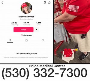 37K views · 1.1K reactions | "BREAKING - Michelea Ponce, the woman who harassed an elderly Target employee, has been identified as a healthcare worker at Enloe Medical Center in Northern California and has shut down her social media pages. Call the hospital and demand to know if this behavior is acceptable." @Rightanglenews on X | Linda Traitz | Facebook