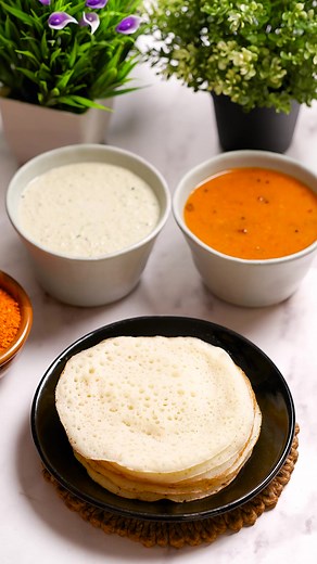 Instant Rava Set Dosa | Sponge dosa | No yeast No fermentation dosa | Ingredients 1 cup semolina (rava / sooji) 1/2 cup beaten rice (poha) 1/2 cup fresh curd (dahi) 1 tsp sugar salt to taste 1 1/2 tsp fruit salt 6 tsp oil for cooking Method For instant rava set dosa 1. To make instant rava set dosa, in a mixer add rava, poha, curd, sugar, salt to taste and approx. 1 cup water. 2. Blend it to a smooth paste. Transfer the dosa mixture into a deep bowl. 3. Add eno and gently mix the batter. 4. Heat
