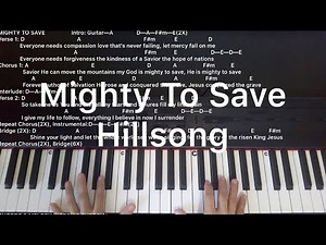 Mighty To Save Hillsong Piano Cover and Chords
