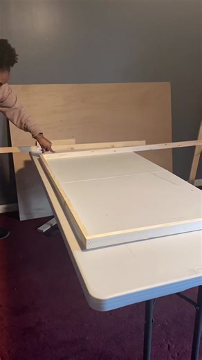 Building a bed in one week! #diy #diyproject #diyprojects #fyp #foryou #home #homedecor #bed #bedbuild #building #tuftedbed #tufted