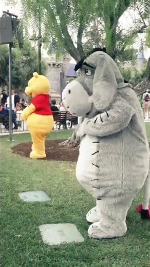 Pooh Bear and Eeyore Together! 🥹🧡 #disney #themeparkfun
