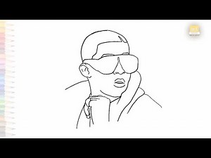 Bad Bunny drawings easy | Art tutorial | How to draw Bad Bunny step by step | #artjanag