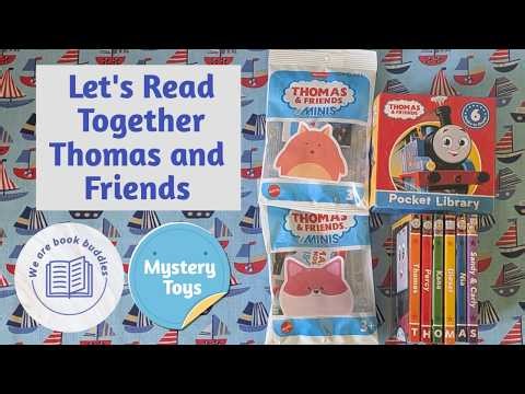 let's read together 6 mini Thomas and friends books. Pocket Library Books. Open 2 Thomas Minis.